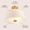 Jonathan Y Isabella 15" 3-Light Modern Contemporary Metal Tapered Drum LED Semi Flush Mount, Brass Gold JYL9922A - alternate 6