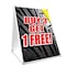 Signmission Buy 3 Tires Get 1 Free, 36 Inch x 24 Inch A-frame Yard Sign, Plastic Sign SBC-2436-Buy 3 Tires Get 1 Free - alternate 1