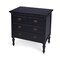 Homeroots 32" Black Solid Wood Four Drawer Gentlemans Chest 389778 - alternate 3