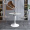 Leisuremod Round 27.56 in W, 29.35 in L, Stone/Stainless Steel, White VT20W-27WS - alternate 3