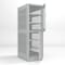 Pucel Heavy Duty Storage Locker, See Thru Two Doors, 24inW x 36inD x 74inH, 4inBase, Adj. Shelves, Gray DLCU-2436-2-AS-PERF-B - alternate 1