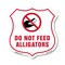 Signmission Alligator Warning Shield Sign Do Not Fee, 18 Inch X 18 Inch, Plastic Sign SHI-P-18-355 - alternate 1