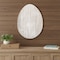 Homeroots 18" X 14" White Reclaimed Wood Egg Shaped Wall Decor 384895 - alternate 2