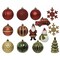 Decoris Red/Green/Gold Shatterproof Ornaments 29028 - alternate 2