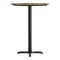 Flash Furniture Commercial 31.25" Natural HPL Tabletop with Black Bar Height X Base ST-RD31-NAT-T2222B-GG - alternate 5