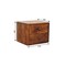 Homeroots 12" Chestnut Solid Wood Two Drawer Floating Nightstand 722526 - alternate 2