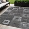 Homeroots 5' X 8' Black And Gray Geometric Washable Indoor Outdoor Area Rug 605014 - alternate 1