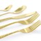 Megachef La Vague 20 Piece Flatware Utensil Set, Stainless Steel Service for 4 in Matte Gold MCFW-LA VAGUE-MATTEGOLD - alternate 6