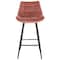 Elama 2 Piece Velvet Tufted Bar Chair in Pink with Metal Legs ELM-222-PNK - alternate 2