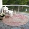 Homeroots 8' Pink And Ivory Round Argyle Washable Indoor Outdoor Area Rug 615820 - alternate 5