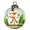 Homeroots Festive Glitter Snowman Hand Painted Mouth Blown Glass Ornament 477464 - alternate 1