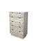 Homeroots 35" Gray Carved Abstract Solid Wood Five Drawer Dresser 661226 - alternate 3