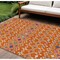 Homeroots 10' X 14' Orange Blue And Purple Geometric Washable Indoor Outdoor Area Rug 612213 - alternate 1