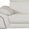 Homeroots 87" White Italian Leather Sofa With Silver Legs 329688 - alternate 2