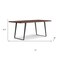 Homeroots 72" Walnut and Black Wood and Iron Frame Base Dining Table 640699 - alternate 3