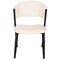 Leisuremod Aspen Collection Modern Dining Chair Black Frame in White ACBL51W - alternate 4