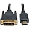 Tripp Lite HDMI to DVI Cable, HDMI, DVI-D M/M, 20ft P566-020 - alternate 1
