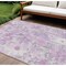 Homeroots 10' X 14' Lavender Purple And Lilac Floral Washable Indoor Outdoor Area Rug 611203 - alternate 1