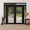 Vdomdoors Front Exterior Prehung Metal-Plastic Double Doors Frosted Glass / MANUX 8102 Matte Black / Office C MANUX8102DEXD-BLK-W14+72+14xH80+14-RH-I - alternate 2