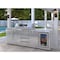 Koolmore Reserve Outdoor Kitchen Island with Grill and Side Burner, Sink, Cabinet and Refrigerator KM-OKS-BQHUB - alternate 3