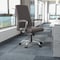 Leisuremod Evander Office Chair in Upholstered Leather and Iron Frame with Swivel and Tilt, Grey EO20GRL - alternate 2
