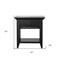 Homeroots 24" Black Solid Wood Solid and Manufactured Wood One Drawer Nightstand 530251 - alternate 2