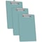 Acrimet 3 Pack Clipboard Letter Size Low Profile Clip & Side Rulers, Durable Plastic, Solid Green, 3PK 134.VO - alternate 1