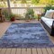 Homeroots 9' X 12' Blue And Charcoal Abstract Washable Indoor Outdoor Area Rug 630919 - alternate 3