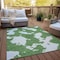 Homeroots 10' X 14' Green And Ivory Abstract Washable Indoor Outdoor Area Rug 614532 - alternate 3