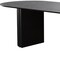 Homeroots 86" Black Wood Double Pedestal Base Oval Dining Table 720671 - alternate 3