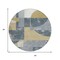 Homeroots 8' Gray And Gold Round Geometric Washable Indoor Outdoor Area Rug 617916 - alternate 4