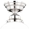 Vaxcel VAXCEL Huntley 12-in W Satin Nickel Farmhouse Schoolhouse Semi Flush Mount Ceiling Light White Glass C0176 - alternate 2