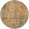 Homeroots 8' Copper And Brown Round Abstract Washable Indoor Outdoor Area Rug 606052 - alternate 2