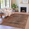 Homeroots 5' X 8' Brown And Charcoal Floral Washable Indoor Outdoor Area Rug 631006 - alternate 4