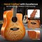 Pyle Steel String Acoustic Guitar Kit, 41 in Full Size Cutaway with Ashtree Top, Open Pore Finish PGA480CBS - alternate 3