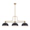 Z-Lite Melange Heritage Brass 3 Light Billiard 725-3HBR-D13MB - alternate 6