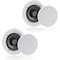 Pyle Pyle 6.5 in Pair Bluetooth Flush Mount In-wall In-ceiling 2-Way Speaker System, 150 Watt, Black PDICBT652RD - alternate 1