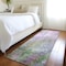 Homeroots 8' Runner Purple Abstract Washable Non Skid Indoor Outdoor Runner Rug 559605 - alternate 3