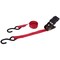 Prosource Tie-Down, 1 in W, 14 ft L, Polyester Webbing, Metal Ratchet, Red, 500 lb, S-Hook End Fitting FH64056 - alternate 1