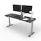We'Re It Electric Sit Stand Desk, 46.25 H, 24 W X Laminate wood, metal, Brushed Silver, Burnt Strand VL22BS7224-6307 - alternate 1