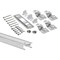 Renin Door Hardware and Track Set, 60 in L Track, Aluminum BP210K-06000-AL - alternate 1