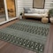 Homeroots 10' X 14' Brown Green And Olive Green Tribal Washable Indoor Outdoor Area Rug 582553 - alternate 5