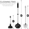 Neiko Toilet Plunger Set, 4 Piece, Bonus MiniSink & Drain Plunger, Toilet Bowl Brush & Caddy 60168A - alternate 4