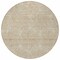 Homeroots 8' Beige And Ivory Round Geometric Washable Indoor Outdoor Area Rug 614055 - alternate 3