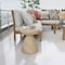 Leisuremod Dune 17 in Round Fiberstone Side Table, Pedestal Base, Weatherproof, Fully Assembled DST17BG - alternate 5