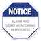 Signmission Notice Alarm and Video Monitoring i, 6 Inch X 6 Inch, Plastic Sign OC-P-6-325 - alternate 1