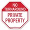 Signmission No Turnaround Private Property, 6 Inch X 6 Inch, Plastic Sign OC-P-6-132 - alternate 1