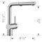 Blanco Linus Low Arc Pull-Out Dual-Spray Kitchen Faucet - PVD Steel 526366 - alternate 3