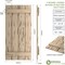 Ekena Millwork Rustic Four Board Joined Board-n-Batten Pecky Cypress Faux Wood Shutters, 22"W x 36"H SHUBJS22X36PCPR - alternate 6