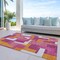 Homeroots 3' X 5' Pink Ivory And Orange Geometric Washable Indoor Outdoor Area Rug 613223 - alternate 5